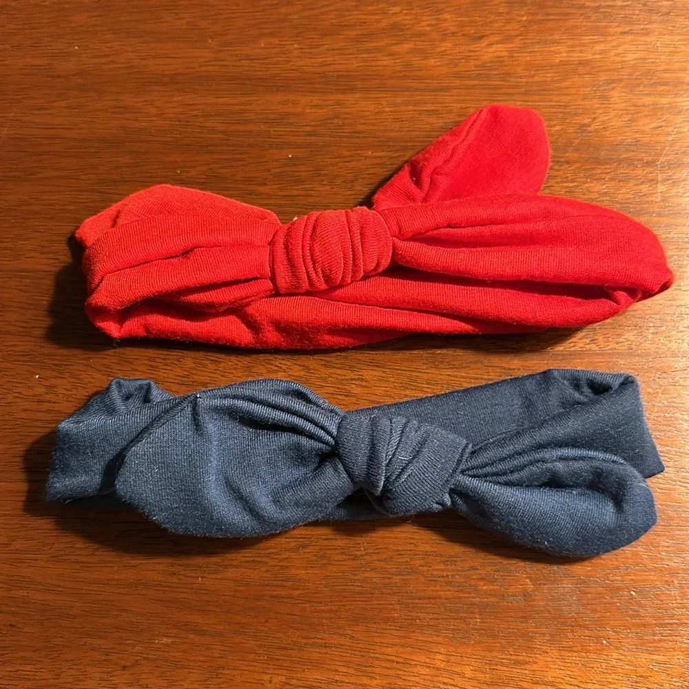 🎀 Baby girl Hairbands bundle 8 red white blue silver headband accessories girl
